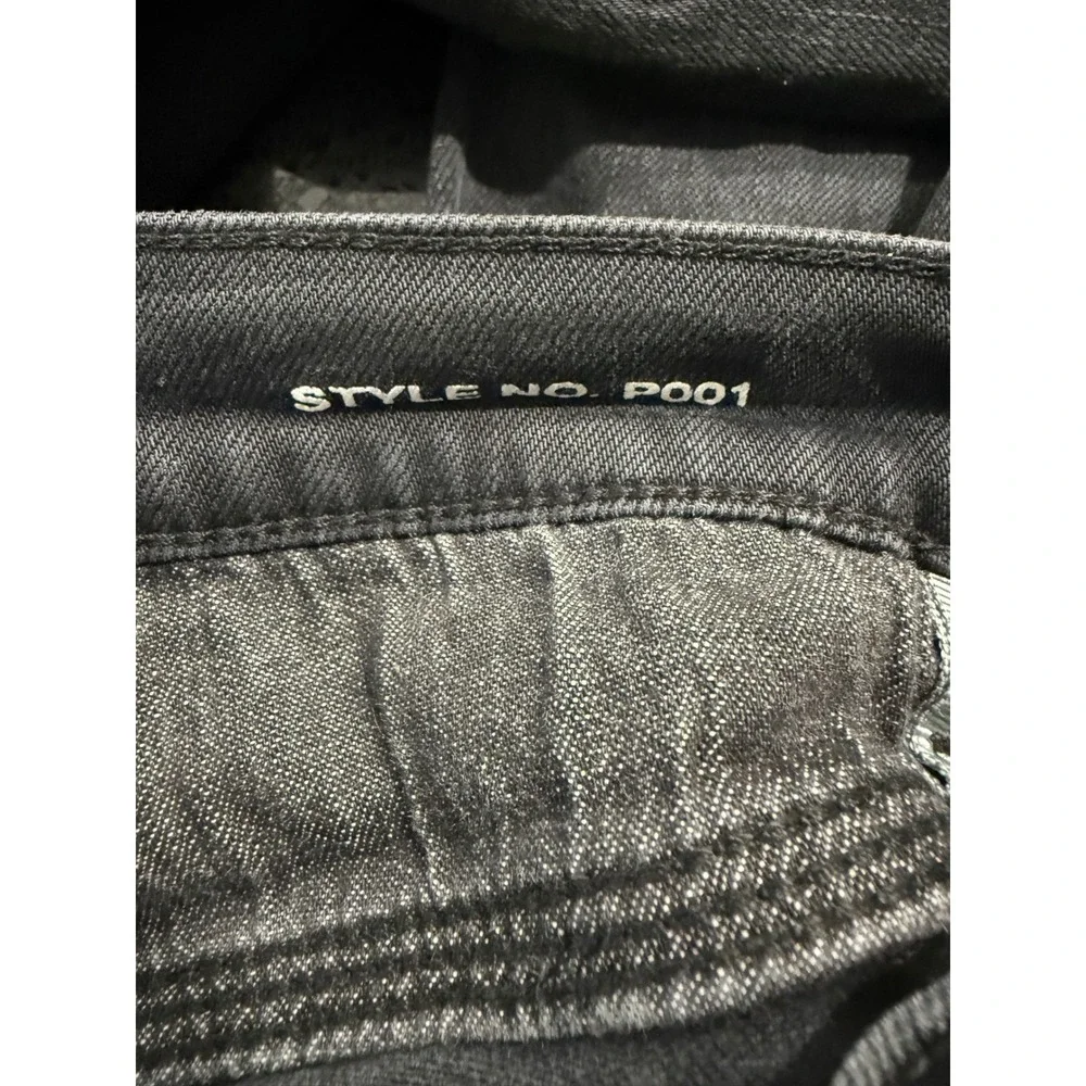 Purple Brand P001 Skinny Jeans Mens 31 Faded Black Raw Hem Low Rise Stretch P001